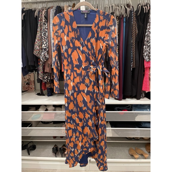 New C. Wonder by Christian Siriano Mesh Ruffle Hem Dress with Faux Wrap - Picture 2 of 10